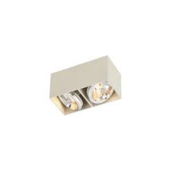 Moderne opbouwspot beige G9 draai- en kantelbaar 2-lichts - Box