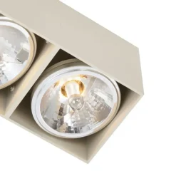 Moderne opbouwspot beige G9 draai- en kantelbaar 2-lichts - Box