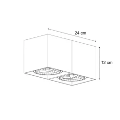Moderne opbouwspot beige G9 draai- en kantelbaar 2-lichts - Box