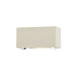 Moderne opbouwspot beige G9 draai- en kantelbaar 2-lichts - Box
