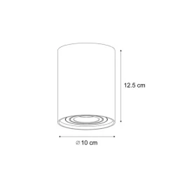 Moderne opbouwspot beige GU10 50mm draai- en kantelbaar - Rondoo Up