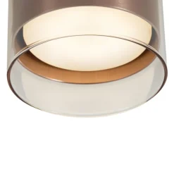 Moderne opbouwspot donker brons met glas - Drain