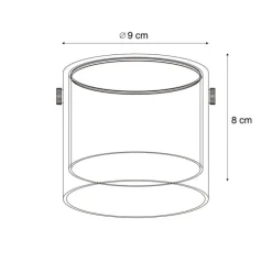 Moderne opbouwspot donker brons met glas - Drain