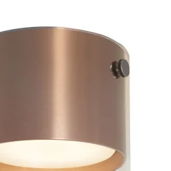 Moderne opbouwspot donker brons met glas - Drain