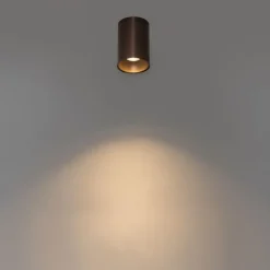 Moderne opbouwspot donkerbrons GU10 50mm - Deep