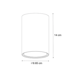 Moderne opbouwspot donkerbrons GU10 50mm - Deep