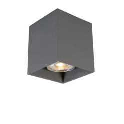 Moderne opbouwspot donkergrijs GU10 50mm - Qubo