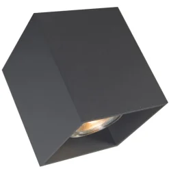 Moderne opbouwspot donkergrijs GU10 50mm - Qubo