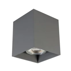 Moderne opbouwspot donkergrijs GU10 50mm - Qubo