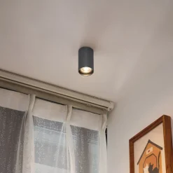 Moderne opbouwspot gunmetal GU10 50mm - Tuba