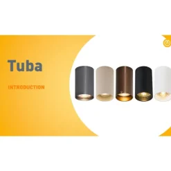 Moderne opbouwspot gunmetal GU10 50mm - Tuba