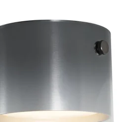 Moderne opbouwspot gunmetal met glas - Drain