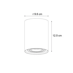 Moderne opbouwspot gunmetal GU10 50mm kantelbaar - Rondoo Up