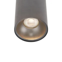 Moderne opbouwspot gunmetal GU10 50mm - Deep