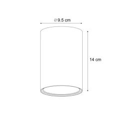 Moderne opbouwspot gunmetal GU10 50mm - Deep