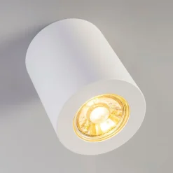 Moderne opbouwspot wit 7,5cm GU10 50mm - Tuba