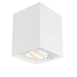 Moderne opbouwspot wit draai-en kantelbaar - Quadro 1 Up