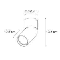 Moderne opbouwspot wit GU10 50mm - Falo