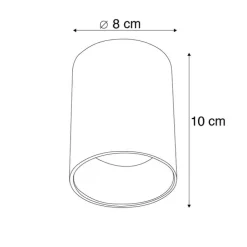 Moderne opbouwspot wit GU10 50mm - Ronda