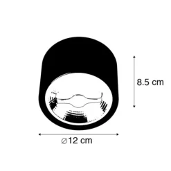 Moderne opbouwspot wit GU10 111mm - Expert