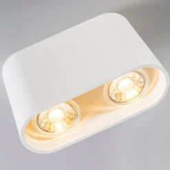 Moderne opbouwspot wit 2-lichts GU10 50mm - Ronda