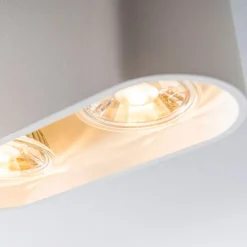 Moderne opbouwspot wit 2-lichts GU10 50mm - Ronda