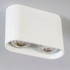 Moderne opbouwspot wit 2-lichts GU10 50mm - Ronda