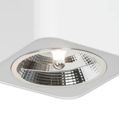 Moderne opbouwspot wit vierkant GU10 111mm - Boxer