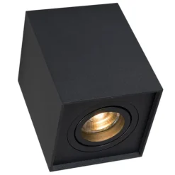 Moderne opbouwspot zwart draai- en kantelbaar - Quadro 1 Up