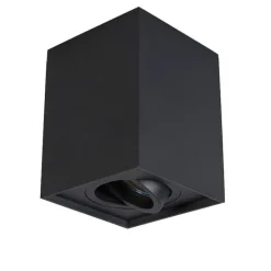 Moderne opbouwspot zwart draai- en kantelbaar - Quadro 1 Up