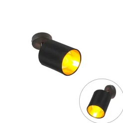 Moderne opbouwspot zwart kantelbaar - Lofty