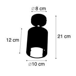 Moderne opbouwspot zwart kantelbaar - Lofty