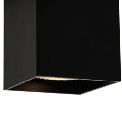 Moderne opbouwspot zwart GU10 50mm - Qubo