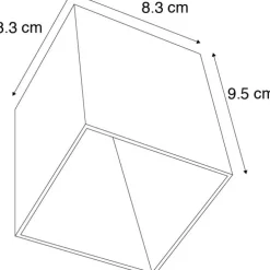 Moderne opbouwspot zwart GU10 50mm - Qubo