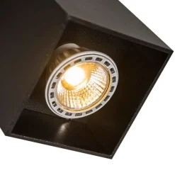 Moderne opbouwspot zwart GU10 50mm - Qubo