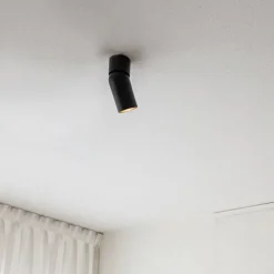 Moderne opbouwspot zwart GU10 50mm - Falo