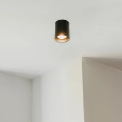 Moderne opbouwspot zwart GU10 50mm - Tubo