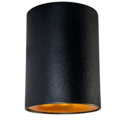 Moderne opbouwspot zwart met goud - Ronda