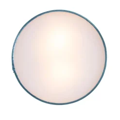 Moderne plafondlamp blauw 30 cm met gouden binnenkant - Drum