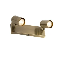 Moderne plafondlamp brons 2-lichts verstelbaar rechthoekig - Jeana