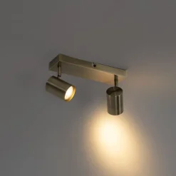 Moderne plafondlamp brons 2-lichts verstelbaar rechthoekig - Jeana