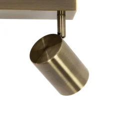 Moderne plafondlamp brons 2-lichts verstelbaar rechthoekig - Jeana