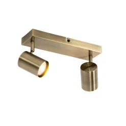 Moderne plafondlamp brons 2-lichts verstelbaar rechthoekig - Jeana