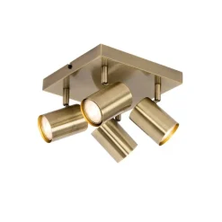 Moderne plafondlamp brons 4-lichts verstelbaar rechthoekig - Jeana