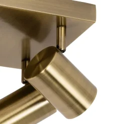 Moderne plafondlamp brons 4-lichts verstelbaar rechthoekig - Jeana