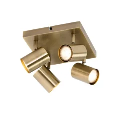 Moderne plafondlamp brons 4-lichts verstelbaar rechthoekig - Jeana