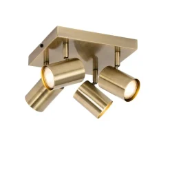 Moderne plafondlamp brons 4-lichts verstelbaar rechthoekig - Jeana