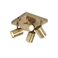 Moderne plafondlamp brons 4-lichts verstelbaar rechthoekig - Jeana