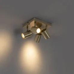 Moderne plafondlamp brons 4-lichts verstelbaar rechthoekig - Jeana