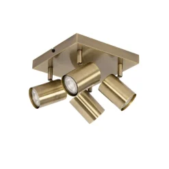 Moderne plafondlamp brons 4-lichts verstelbaar rechthoekig - Jeana